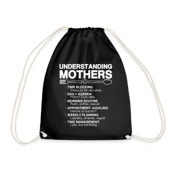 Understanding Mothers - Mom Life Design - Drawstring Bag - black - Front