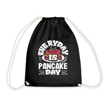 Pancakes Every day is Pancake Day - Drawstring Bag - black - Front