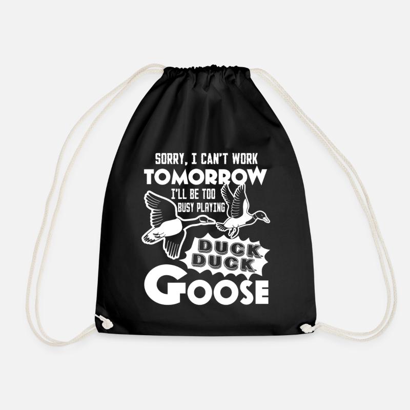 Duck Hunting Funny Duck Hunting - Drawstring Bag - black