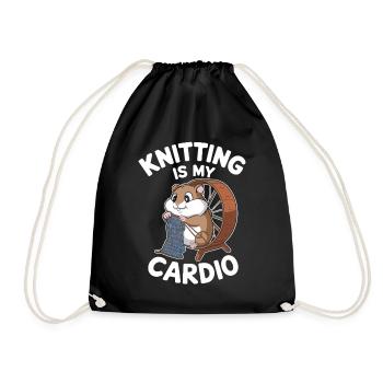 Stricken Ist Mein Cardio Lustiger Hamster - Turnbeutel - Schwarz - Vorne