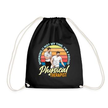 Le matin n’est pas ma physiothérapie - Sac de sport léger - noir - Devant