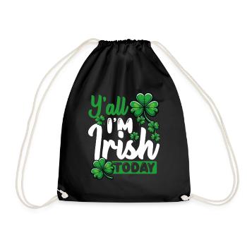 Vous tous, je suis irlandais drôle St. - Sac de sport léger - noir - Devant