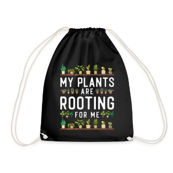Plant Lover Gardening Pun My - Drawstring Bag - black - Front