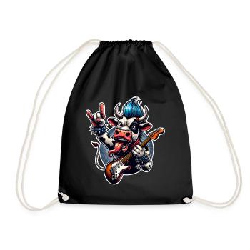 Kuh Rock and Roll Guitarist - Drawstring Bag - black - Front
