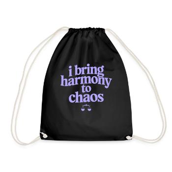 Waage Sternzeichen: Ich Bringe Harmonie Ins Chaos - Turnbeutel - Schwarz - Vorne