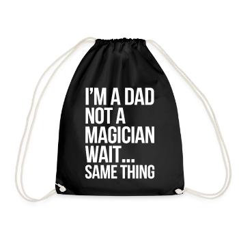Geschenke Zum Vatertag Für Papa - Turnbeutel - Schwarz - Vorne
