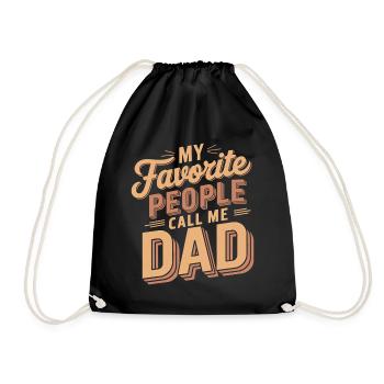 Geschenke Zum Vatertag Für Papa - Turnbeutel - Schwarz - Vorne