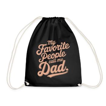 Geschenke Zum Vatertag Für Papa - Turnbeutel - Schwarz - Vorne