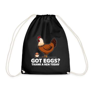 Chicken Chickens - Drawstring Bag - black - Front