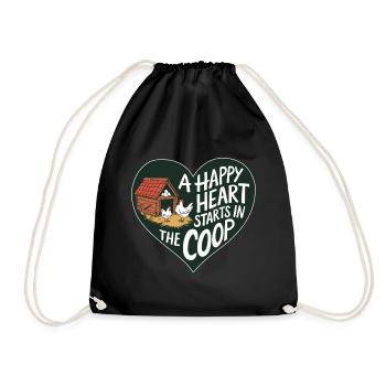 Chicken Chickens - Drawstring Bag - black - Front