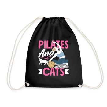 Pilates et chats pour se détendre - Sac de sport léger - noir - Devant