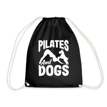 Pilates et chiens pour les amoureux des animaux - Sac de sport léger - noir - Devant