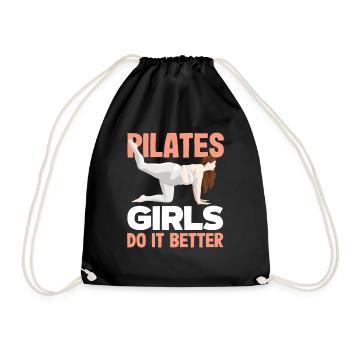 Les filles de Pilates le font mieux - Sac de sport léger - noir - Devant