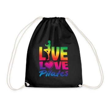 Pilates Live Love pour les fans de fitness - Sac de sport léger - noir - Devant