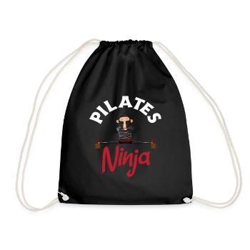 Pilates Ninja Motivation For Your Exercises - Drawstring Bag - black - Front
