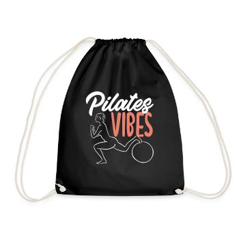 Inspiration Pilates Vibes pour votre pratique - Sac de sport léger - noir - Devant
