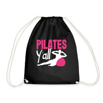 Pilates You All For Fitness Lovers - Drawstring Bag - black - Front