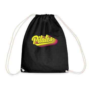Pilates style rétro pour les fans de fitness - Sac de sport léger - noir - Devant