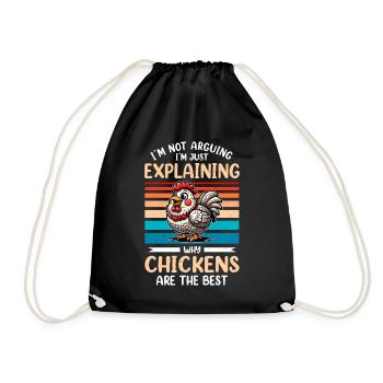 Poulets Poulets - Sac de sport léger - noir - Devant