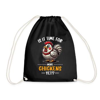 Chicken Chickens - Drawstring Bag - black - Front