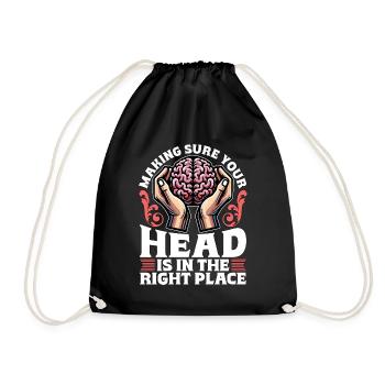 Neurosurgeon Making Sure Your Head Neurologist - Drawstring Bag - black - Front