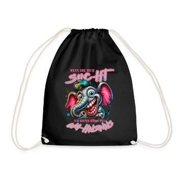 Wenn ihr mich sucht ich bin am Rande des Wahnsinns - Turnbeutel - Schwarz - Vorne