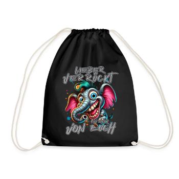 Mieux vaut être fou que l’un d’entre vous – éléphant - Sac de sport léger - noir - Devant