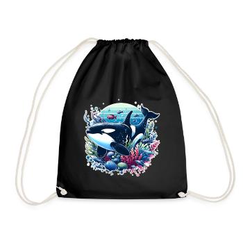 Orque Épaulard - Sac de sport léger - noir - Devant