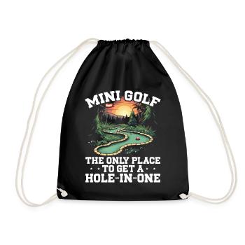 Golf Golf Golfer Golf Course - Drawstring Bag - black - Front