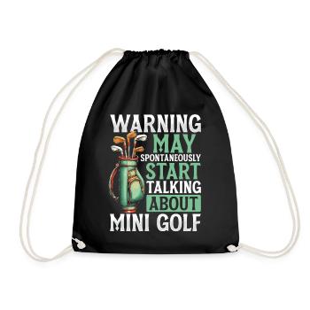 Golf Golf Golfer Golf Course - Drawstring Bag - black - Front