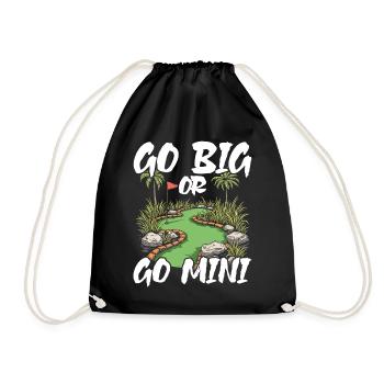 Golf Golf Golfer Golf Course - Drawstring Bag - black - Front