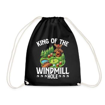 Golf Golf Golfer Golf Course - Drawstring Bag - black - Front