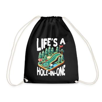 Golf Golf Golfer Golf Course - Drawstring Bag - black - Front