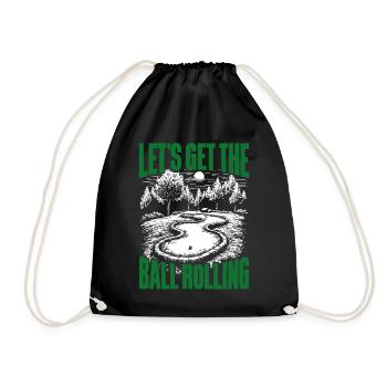 Golf Golf Golfer Golf Course - Drawstring Bag - black - Front