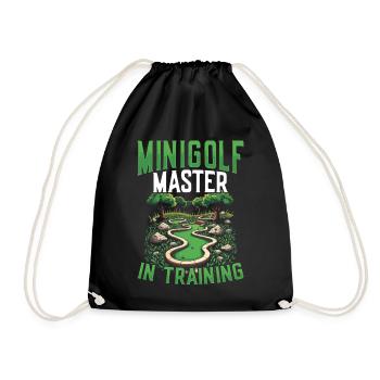 Golf Golf Golfer Golf Course - Drawstring Bag - black - Front