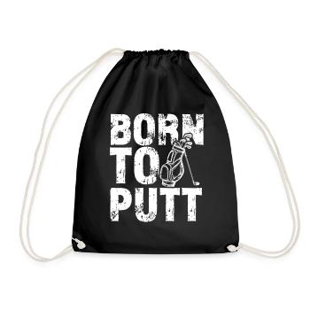 Golf Golf Golfer Golf Course - Drawstring Bag - black - Front