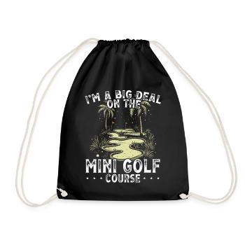 Golf Golf Golfer Golf Course - Drawstring Bag - black - Front
