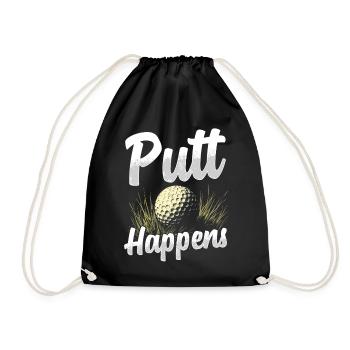 Golf Golf Golfer Golf Course - Drawstring Bag - black - Front