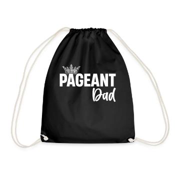 Festzug Papa Glanz Glam Schönheitswettbewerb Lustig Vater - Turnbeutel - Schwarz - Vorne