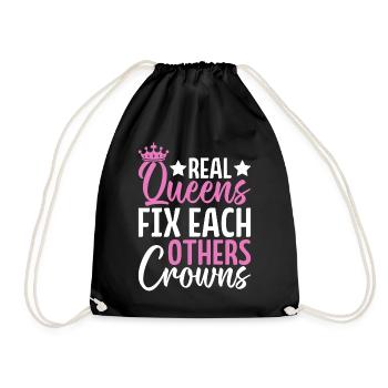 De vraies reines se fixent mutuellement Couronnes Glitz Glam - Sac de sport léger - noir - Devant