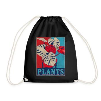 Amoureux des plantes jardinage rétro - Sac de sport léger - noir - Devant