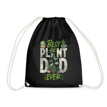 Plant Lover Gardening Dad Best - Drawstring Bag - black - Front