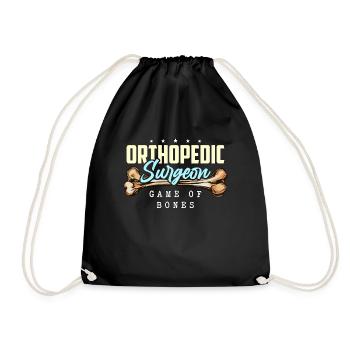 Orthopedic Surgeon Game Of Bones Health Worker - Drawstring Bag - black - Front
