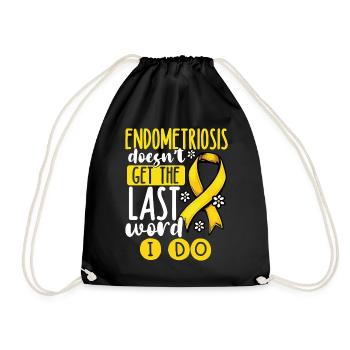 L’endométriose n’a pas le dernier mot - Sac de sport léger - noir - Devant