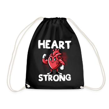 Liebe Dein Herz Red Ribbon Bewusstsein - Turnbeutel - Schwarz - Vorne
