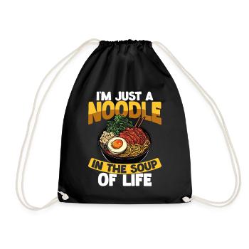 I'm just a noodle in the soup of life - Drawstring Bag - black - Front