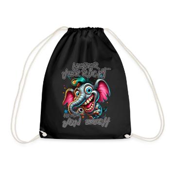 Mieux vaut être fou que l’un d’entre vous – éléphant - Sac de sport léger - noir - Devant