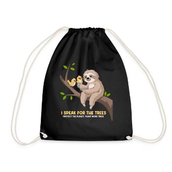 Je parle pour les arbres : militant écologiste - Sac de sport léger - noir - Devant