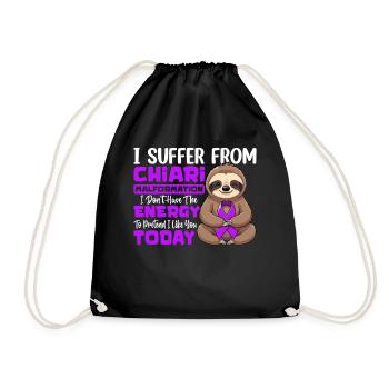 I Suffer From Chiari Malformation Neurological - Drawstring Bag - black - Front