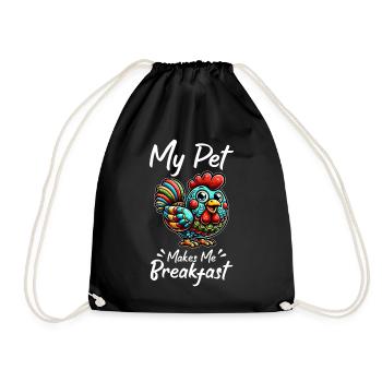 Poulets Poulets - Sac de sport léger - noir - Devant